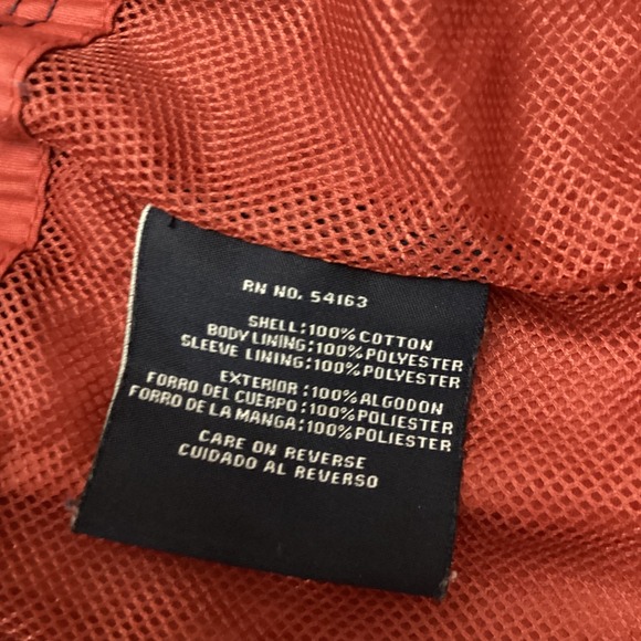 Dockers Mens Hooded Jacket Red Medium Waterproof Zip Up Windbreaker - Picture 7 of 13